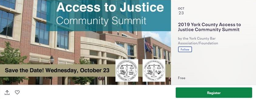 Access to Justice Community Summit - Save the Date: Oct. 23
